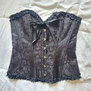 Black Clasp Front Corset XL